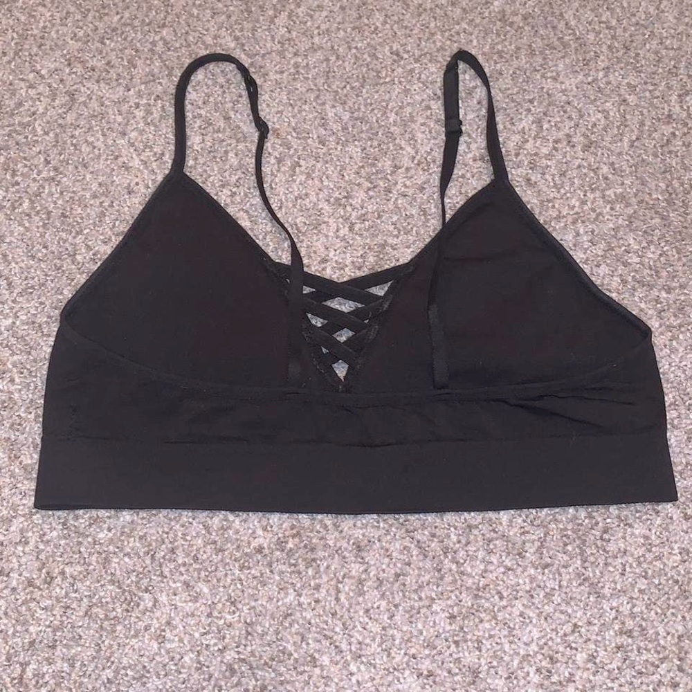 Petite Black Sports Bra, M